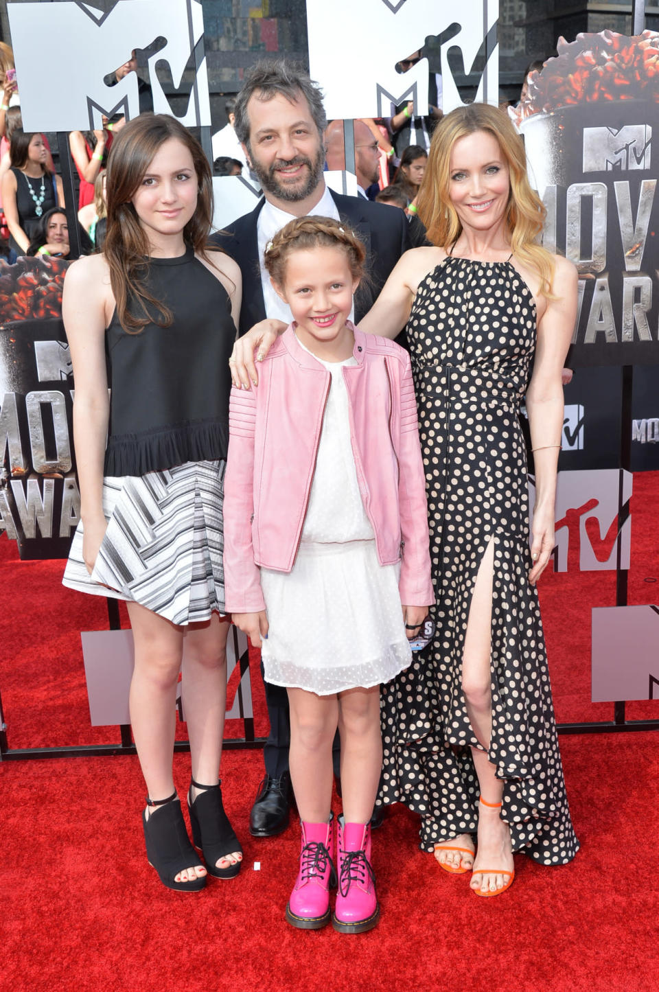 <p>At the 2014 MTV Movie Awards. Also, can we talk about how cute Iris’s pink on pink outfit is? (Photo by Michael Buckner/Getty Images)</p>