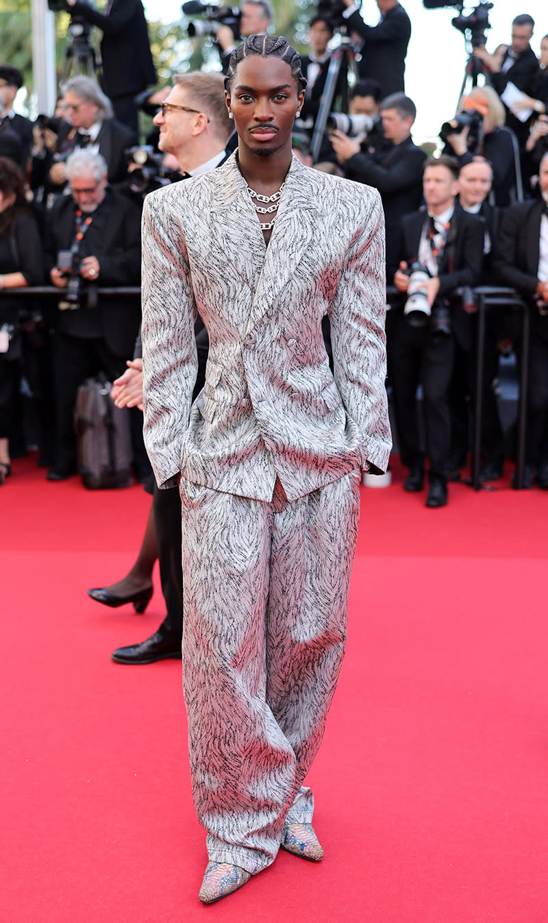 CANNES, FRANCE - MAY 16: Alton Mason attends the "Megalopolis" Red Carpet at the 77th annual Cannes Film Festival at Palais des Festivals on May 16, 2024 in Cannes, France. (Photo by Neilson Barnard/Getty Images)