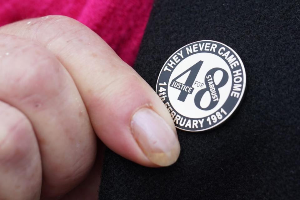 Lapel pins remember those who died (PA Wire)
