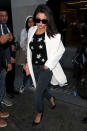 <p>You’d think Selena Gomez would wear Louis Vuitton to visit Louis Vuitton. Even though she’s in a pair of jeans, a star-covered black and white sweater, a white cocoon coat from Atea, and patent leather pumps, she still looks French girl cool with a little bit of American pop star. </p><p><i>Photo: Getty Images</i></p>