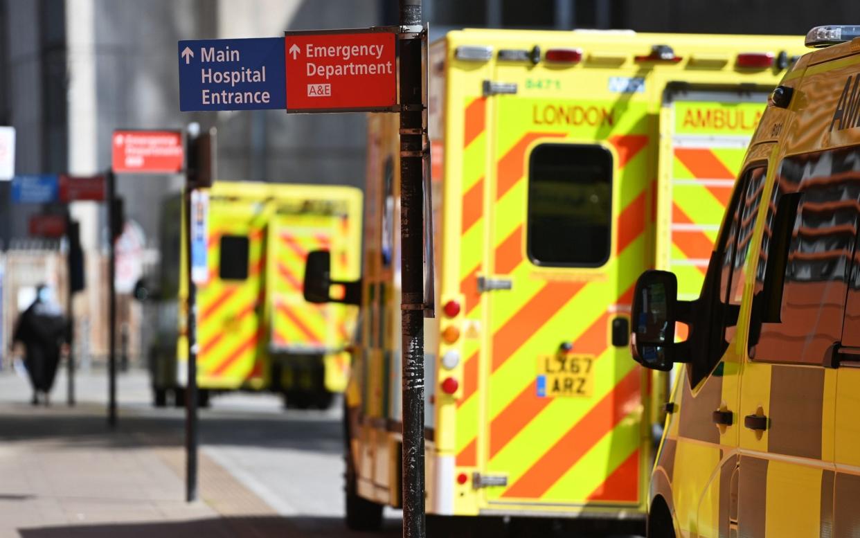 Ambulances outside Royal London Hospital - Andy Rain/EPA-EFE/Shutterstock