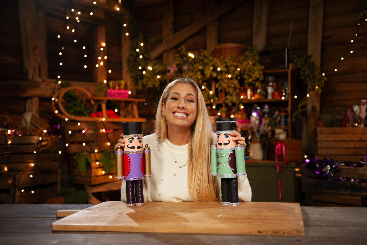 Stacey Solomon's Crafty Christmas sees the presenter help viewers put together homemade decorations (BBC)