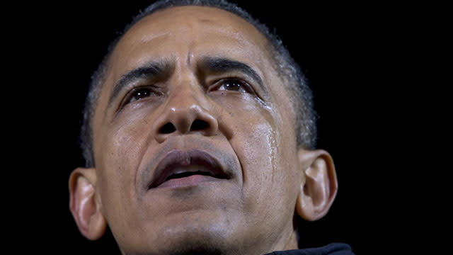 Tearful Obama Credits Staff (ABC News)