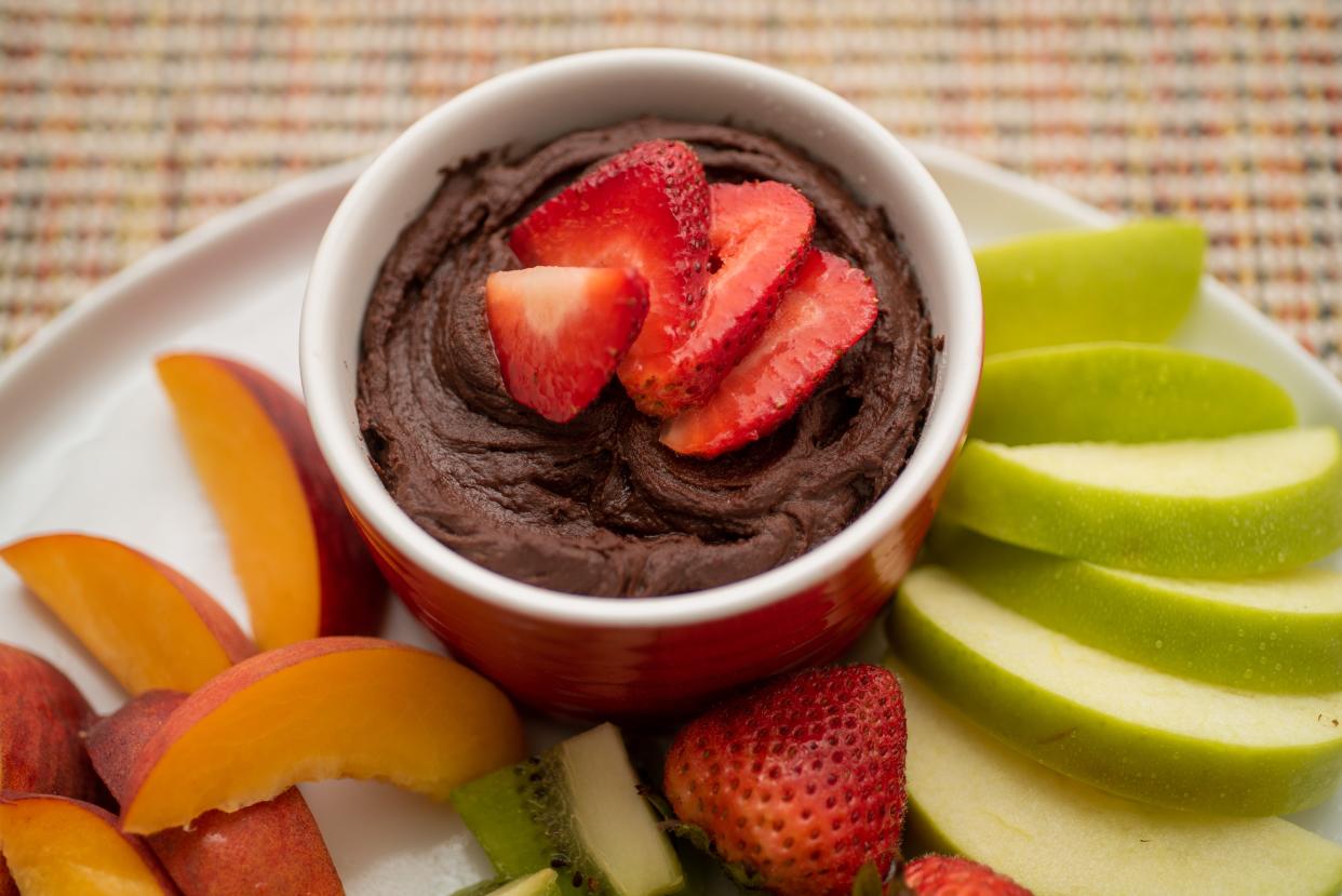Chocolate-Peanut Butter Hummus Dip can be ready in 15 minutes.