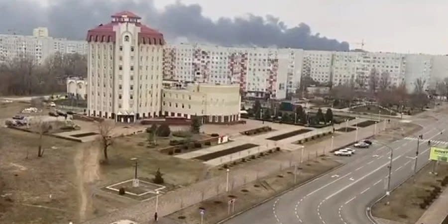 Russians fire on Enerhodar