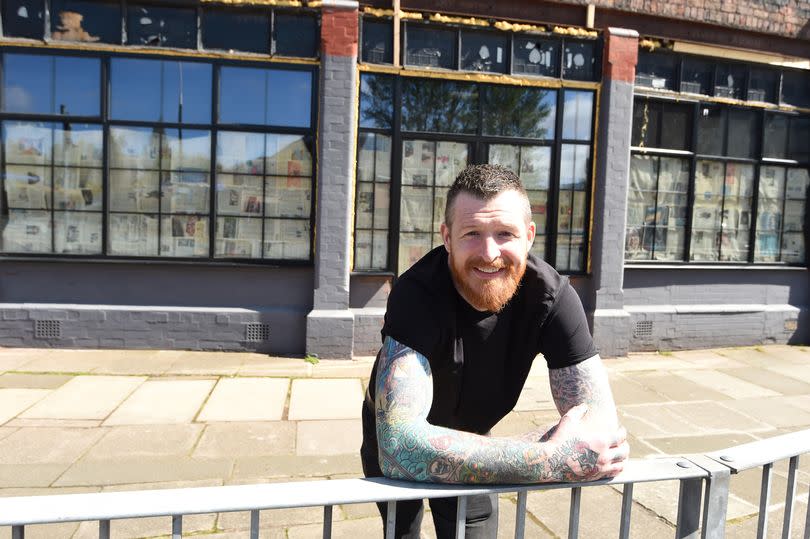 Paul Maloney outside what will be the new tap room in Garston