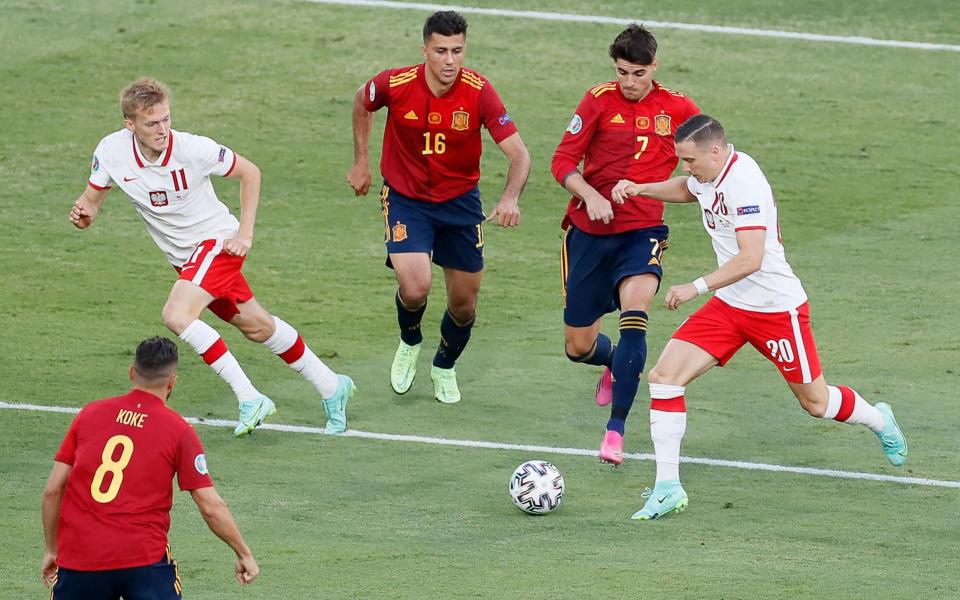 Piotr Zielinski bursts into the box - AFP