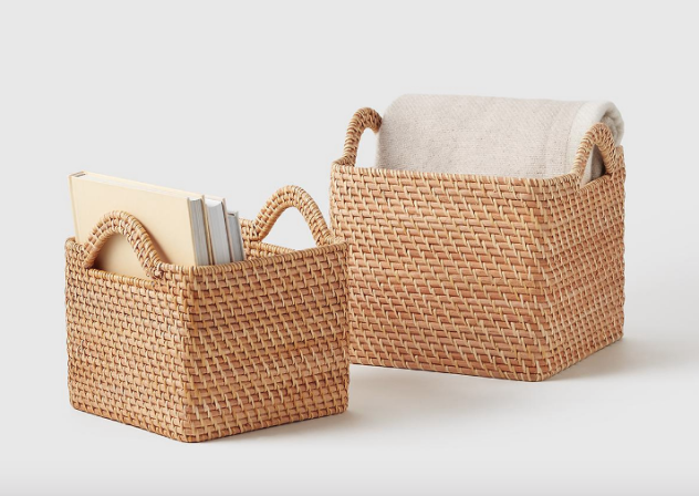 Marie Kondo Ori Rattan Honey Natural Curved Cubes