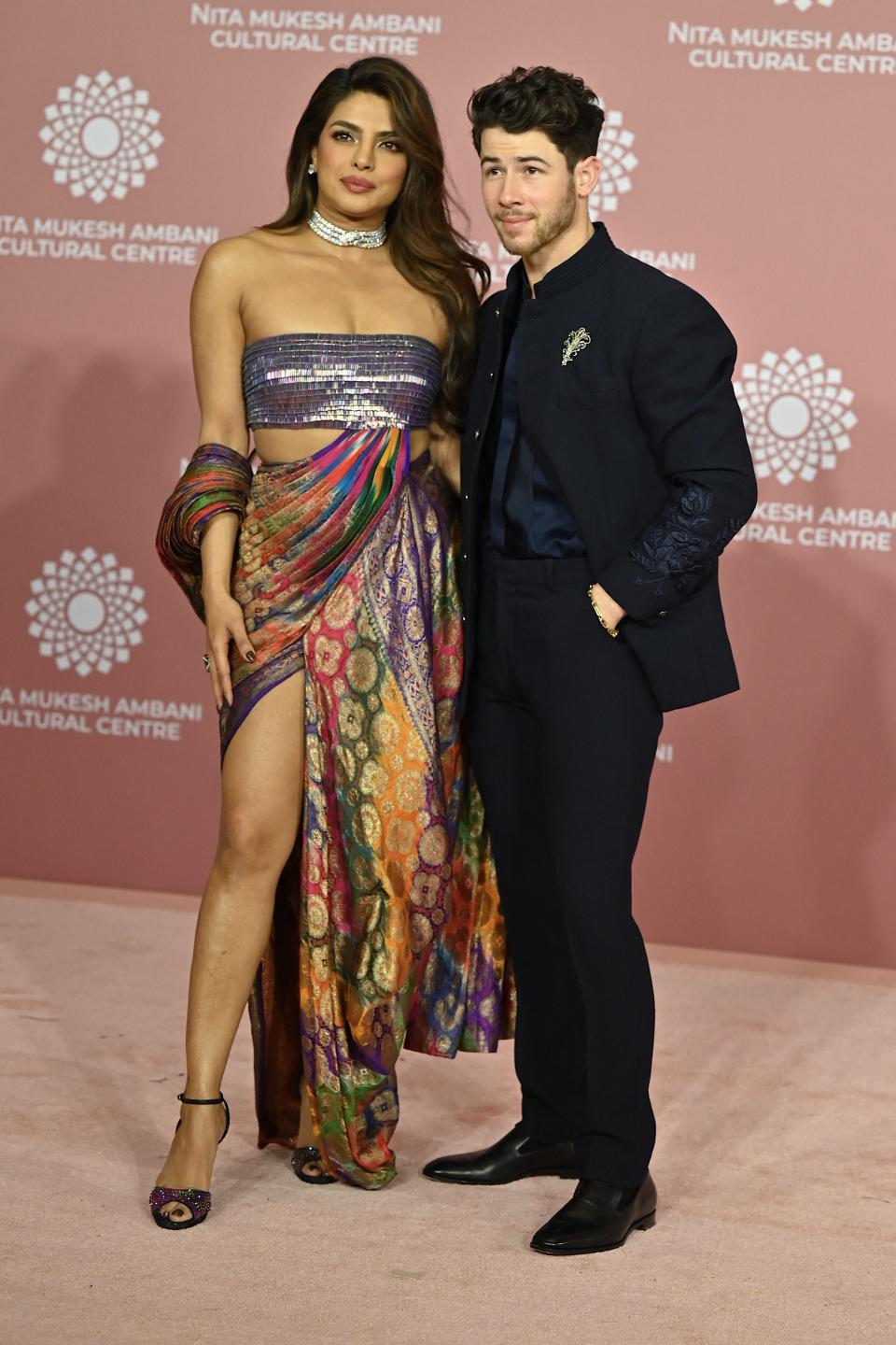 Priyanka Chopra and Nick Jonas attend NMACC gala on April 1, 2023.