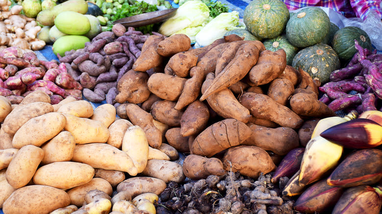 Yams and other vegetables