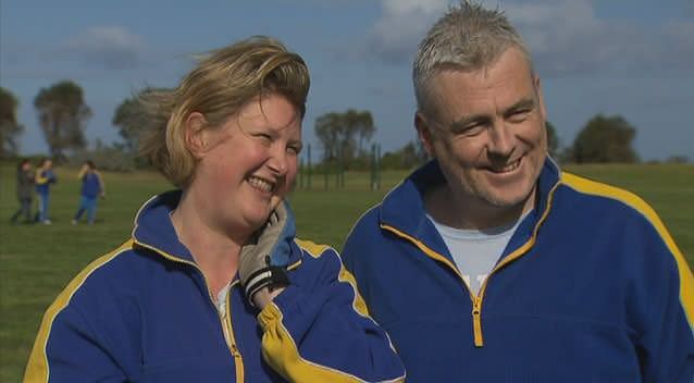 Laura Smith and Simon Berger have completed a skydive charity challenge in memory of their daughter, Matilda. Photo: 7News