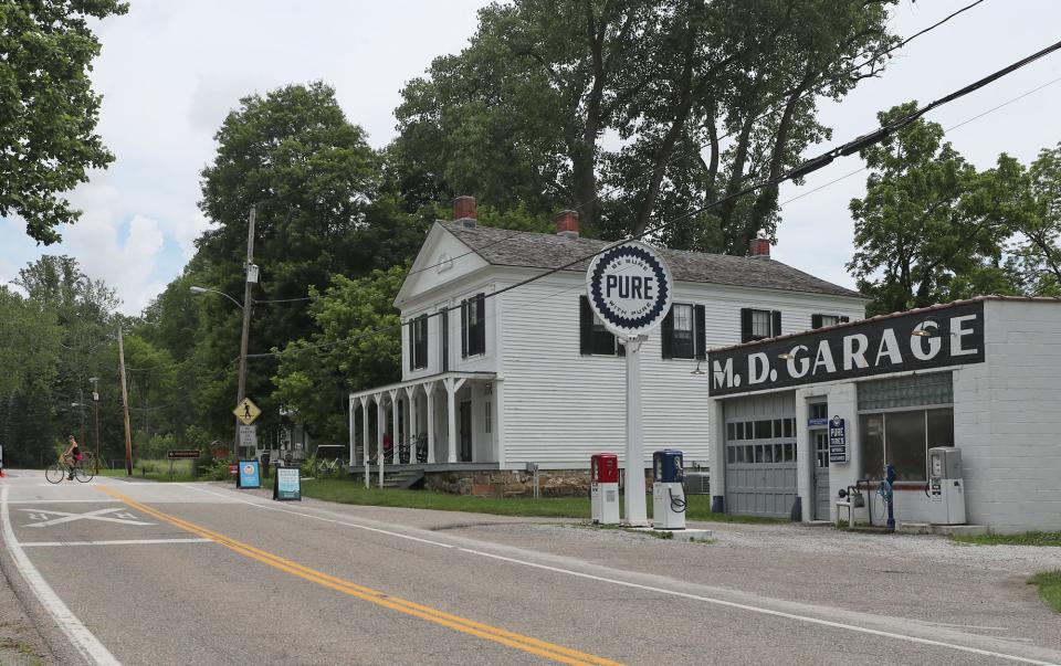 M.D. Garage and one of the historic buildings next to the Ohio u0026 Erie Canal Towpath Trail in the Cuyahoga Valley National Park.