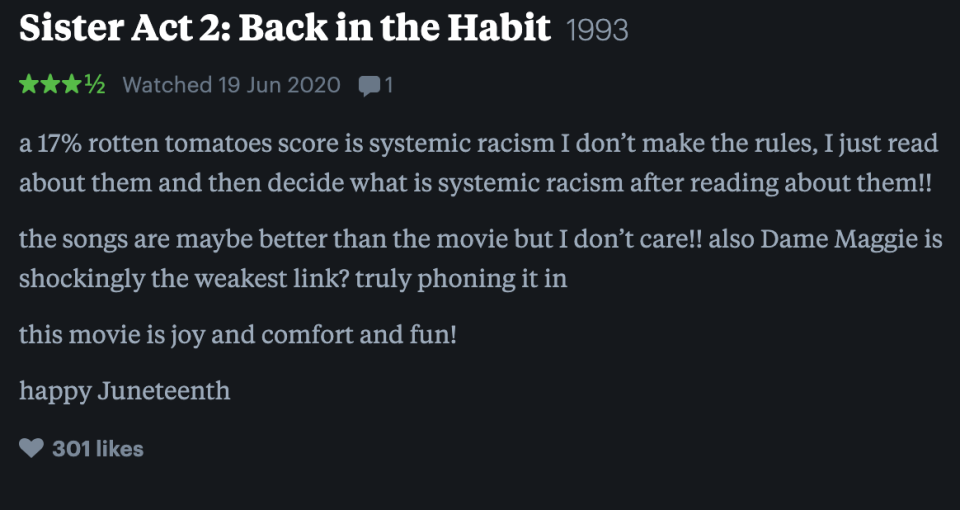 a 17% rotten tomatoes score is systemic racism. Ayo doesn't make the rules. she just reads about them and then decided what is systemic racism after reading about them!