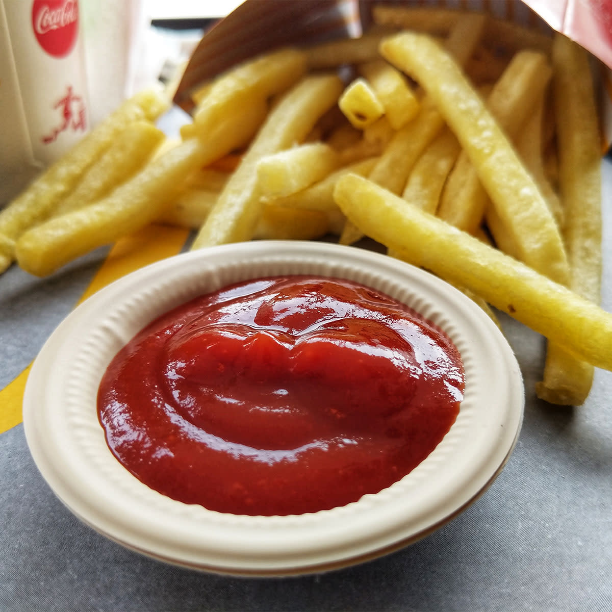 McDonald's french fries with ketchup