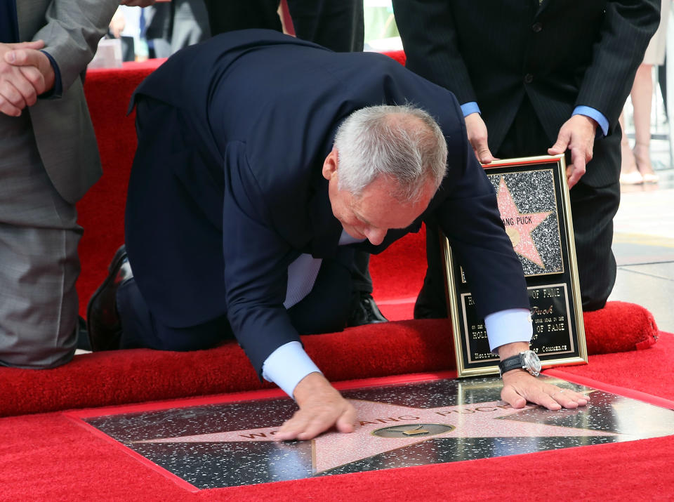 HOLLYWOOD, CA - APRIL 26:  Chef Wolfgang Puck is honored with a Star on the Hollywood Walk of Fame on April 26, 2017 in Hollywood, California.  (Photo by David Livingston/Getty Images)