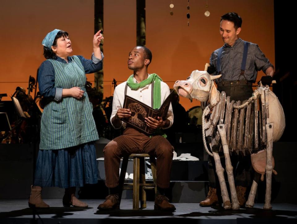 <div class="inline-image__caption"><p>l to r: Ann Harada, Cole Thompson, Kennedy Kanagawa in "Into the Woods."</p></div> <div class="inline-image__credit">Joan Marcus</div>