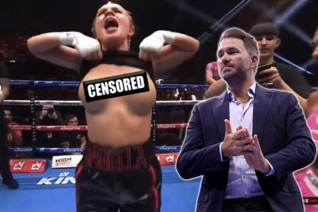 Eddie Hearn rips Daniella Hemsley's boob flash as others come to