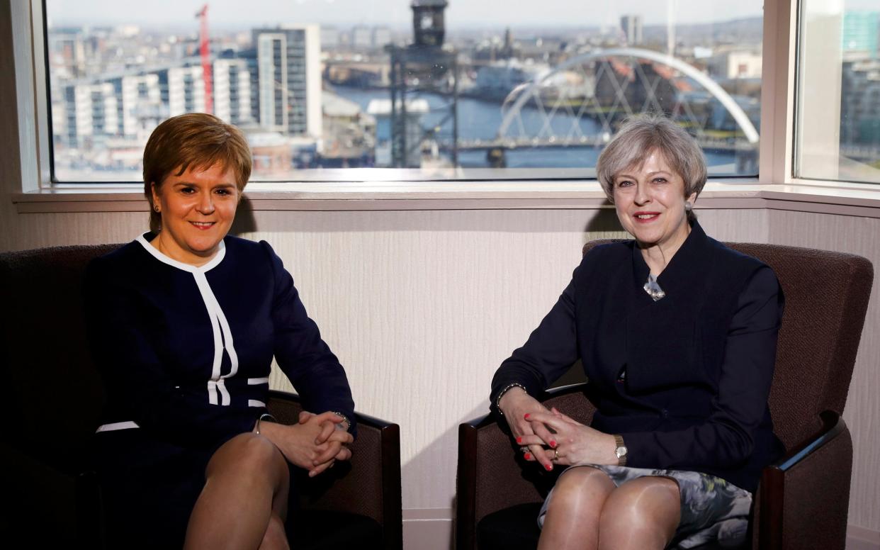 Prime Minister Theresa May (right) and First Minister Nicola Sturgeon during their meeting in Glasgow earlier this week  - PA