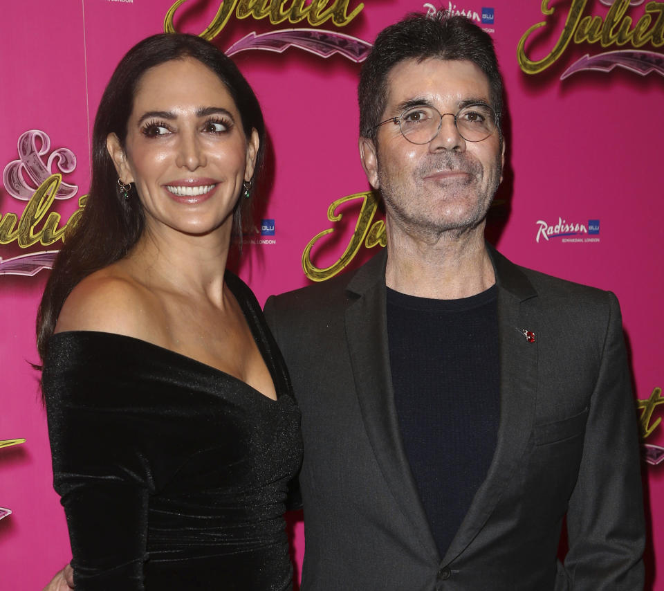 Simon Cowell and Lauren Silverman at the press night opening for "& Juliet" held at The Shaftesbury Theatre on November 20, 2019 in London, England, UK.