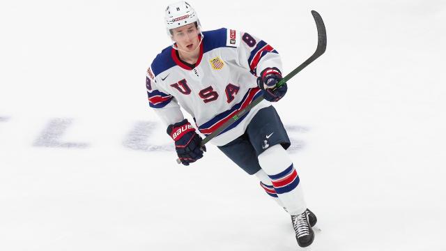 Jake Sanderson joins U.S. men's hockey team after clearing COVID-19  protocols