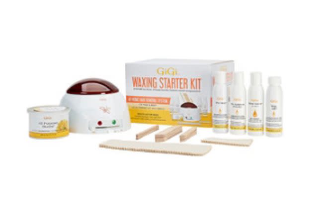 Find this <a href="https://fave.co/3bvumnx" target="_blank" rel="noopener noreferrer">Gigi At Home Beginner Waxing Starter Kit for $50 at Ulta﻿</a>.