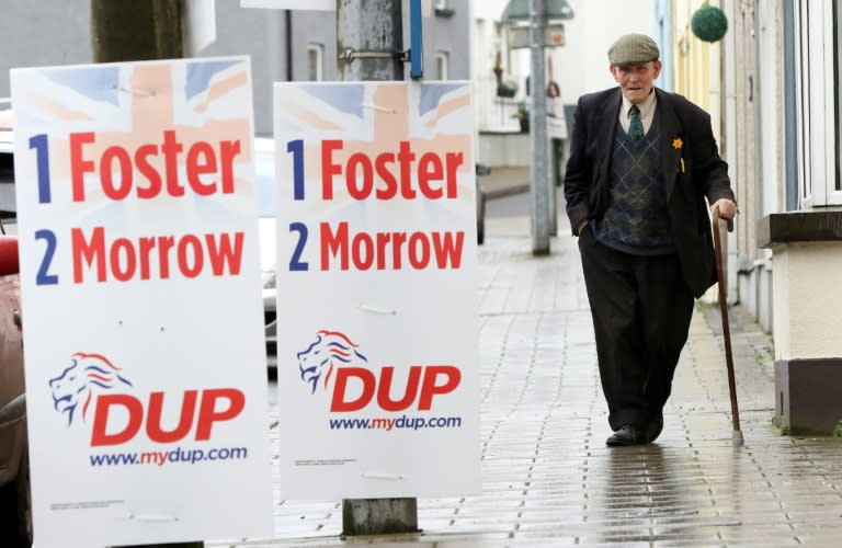 Election campaign posters in Northern Ireland, photographed on March 2, 2017