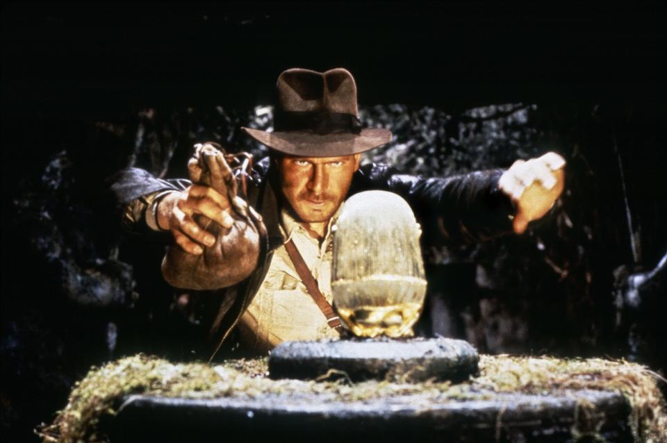 RAIDERS OF THE LOST ARK, Harrison Ford as Indiana Jones, 1981. ©Paramount/courtesy Everett Collection