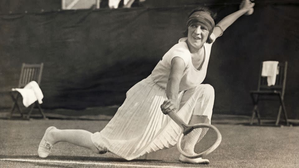 Suzanne Lenglen became a top-ranking player and a fashion darling for her shorter hems and headscarves, both of which allowed her more mobility on the court. - George Rinhart/Corbis/Getty Images