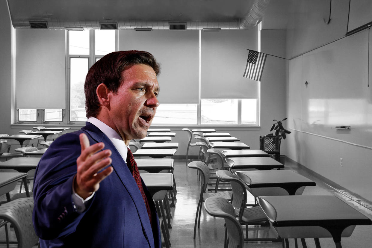 Ron DeSantis classroom Photo illustration by Salon/Getty Images