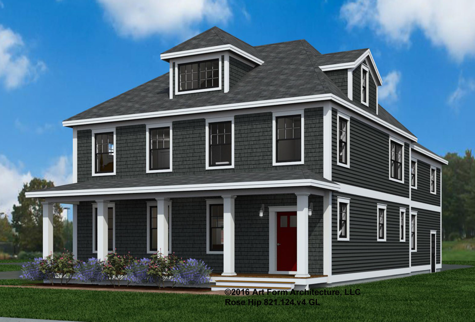 One of the potential single-family home designs proposed for 366 Broad St. in Portsmouth.
