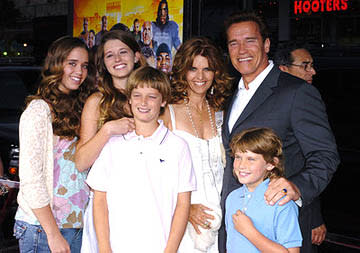 Maria Shriver , Arnold Schwarzenegger and family at the Hollywood premiere of Paramount Pictures' The Longest Yard