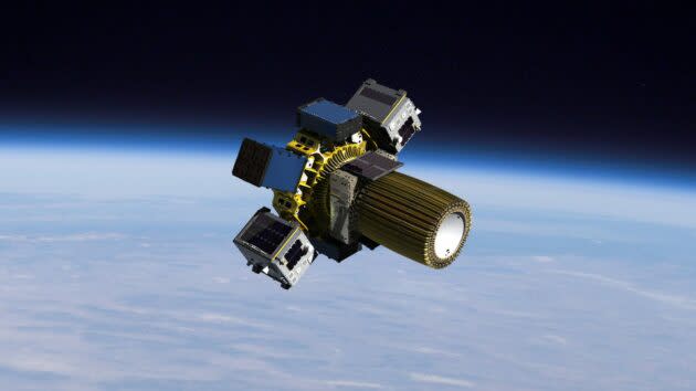An artist’s conception shows Spaceflight’s Sherpa-FX, the first orbital transfer vehicle to debut in the company’s Sherpa-NG (next generation) program. The vehicle is capable of executing multiple deployments, as well as providing independent and detailed deployment telemetry. (Spaceflight Inc. Illustration)