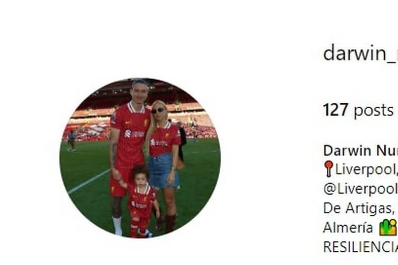 Liverpool striker Darwin Nunez changed his profile picture on Instagram after their win over Wolves.