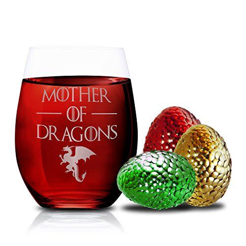8) Mother of Dragons Wine Glasses