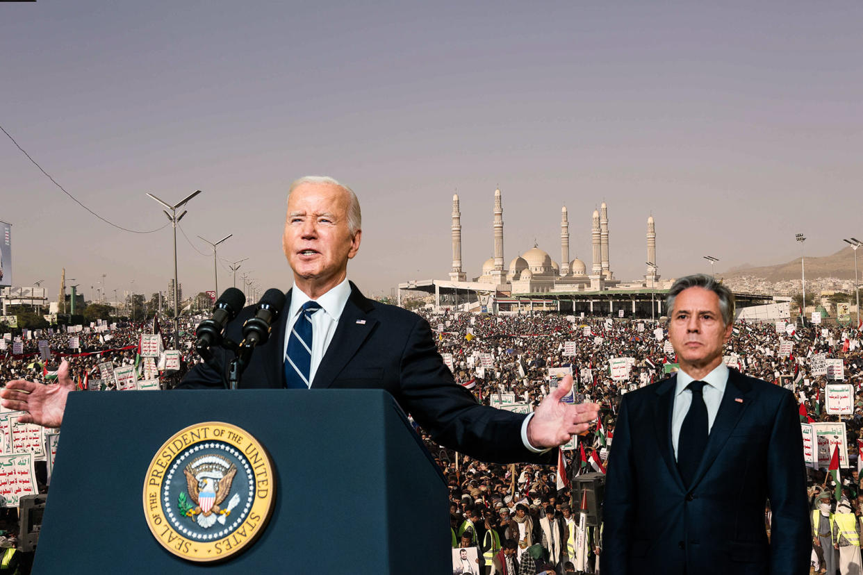 Joe Biden; Antony Blinken; Yemen Photo illustration by Salon/Getty Images