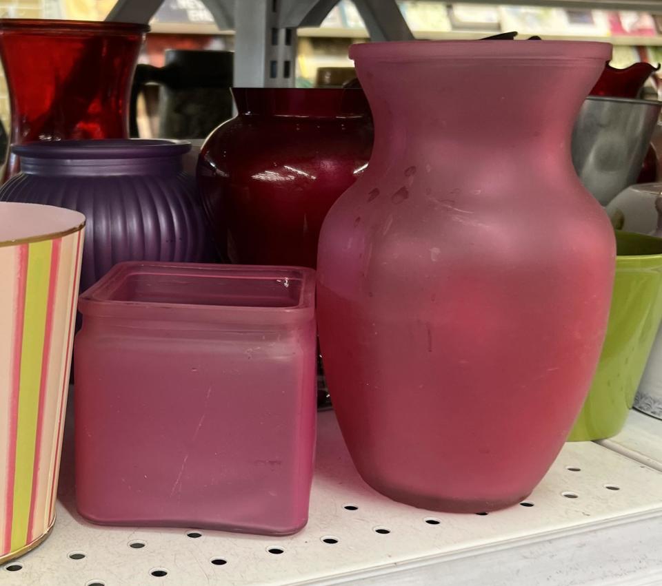 glass jars on a shelf