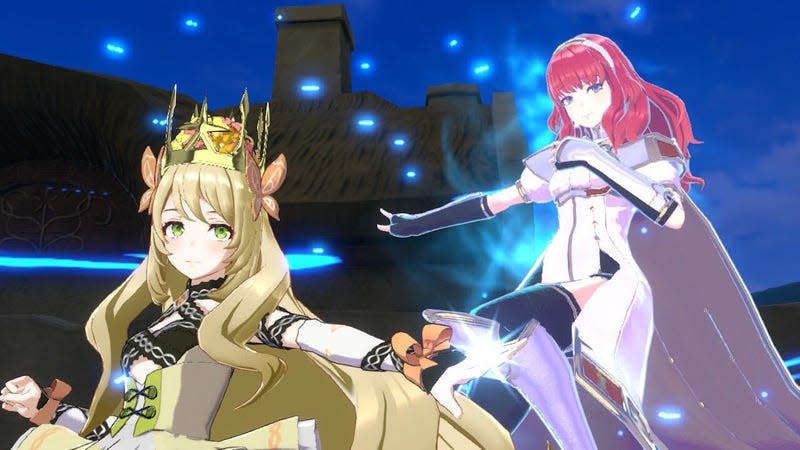 Celine syncs with Celica during battle.