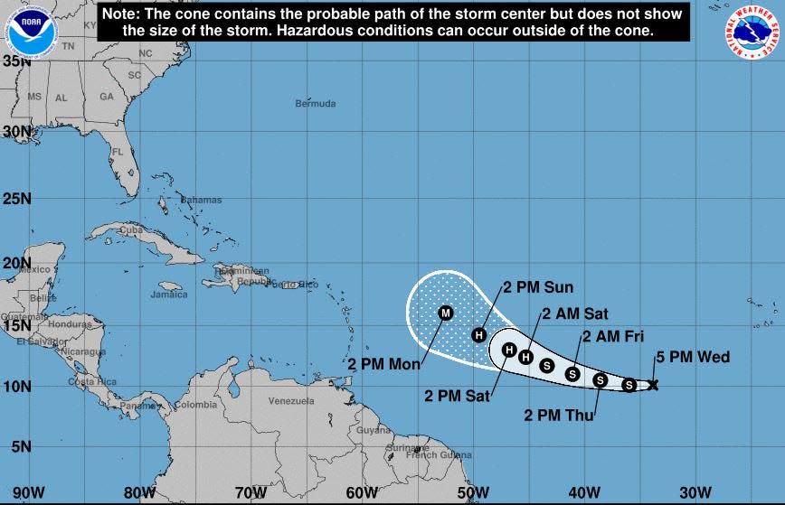 A tropical depression has formed in the Atlantic and could pose an issue for parts of the Caribbean and potentially the U.S.