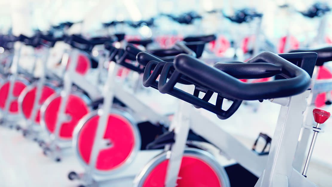 line of indoor cycling bikes
