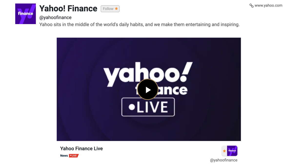 On Haystack stream Yahoo Finance programming live and on demand.