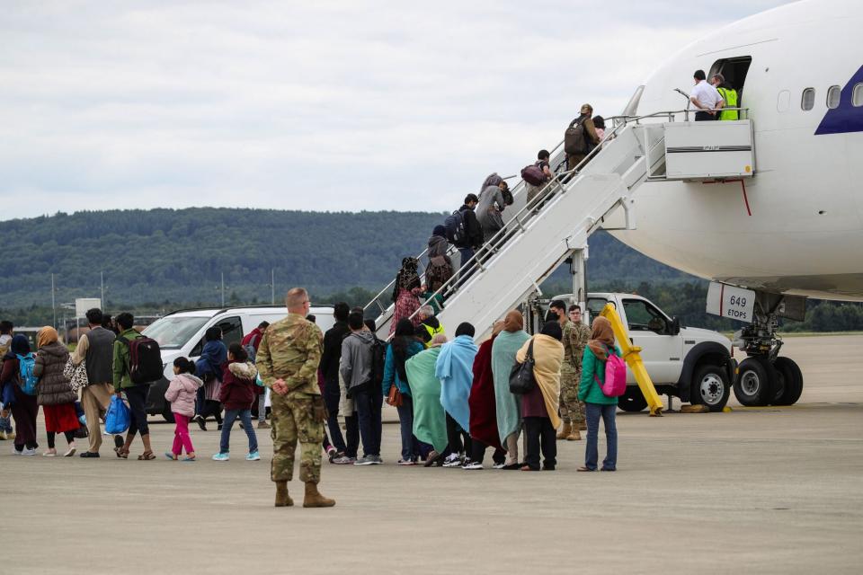 Afghan evacuees