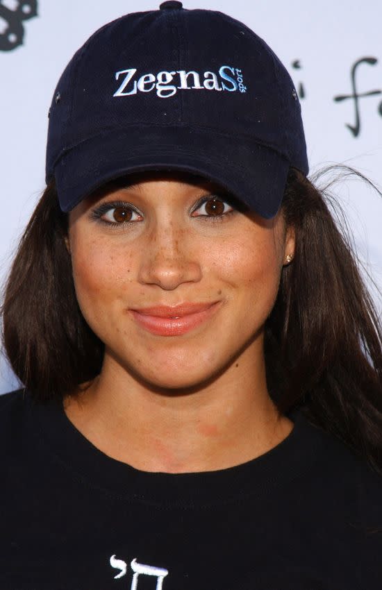 primer plano de Meghan Markle en 2005