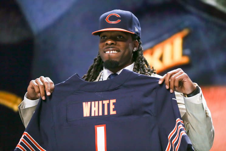 Kevin White missed all of 2015 with an injury, but Liz Loza thinks he'll burst onto the fantasy scene this year. (Photo by Jonathan Daniel/Getty Images