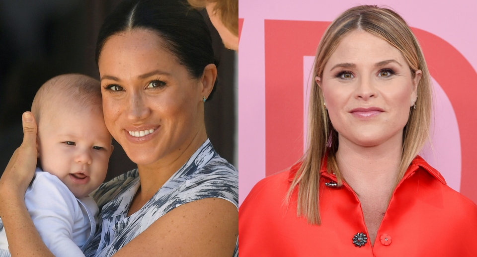 Meghan, Duchess of Sussex and Jenna Bush Hager. Images via Getty Images. 