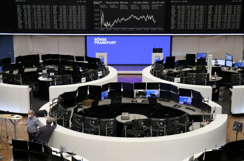 The German share price index DAX graph is pictured at the stock exchange in Frankfurt