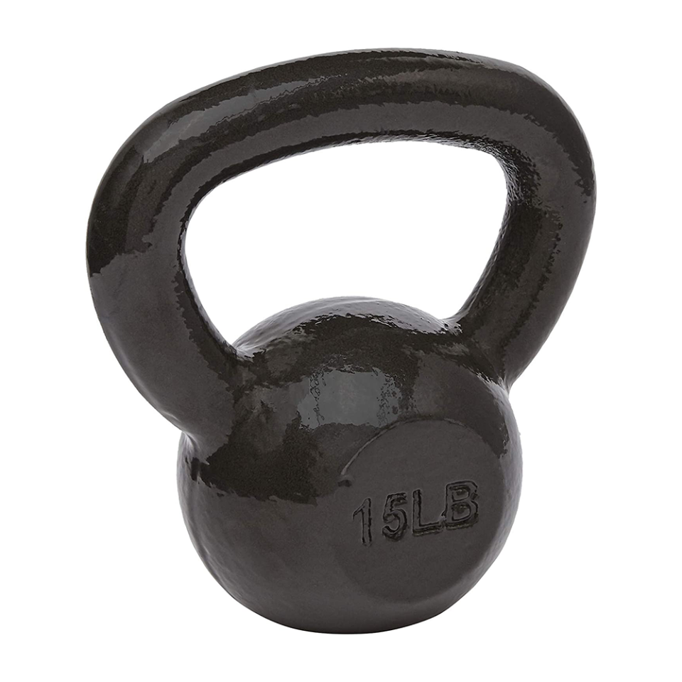 Cast Iron Kettlebell with Enamel Finish (15-Pound)