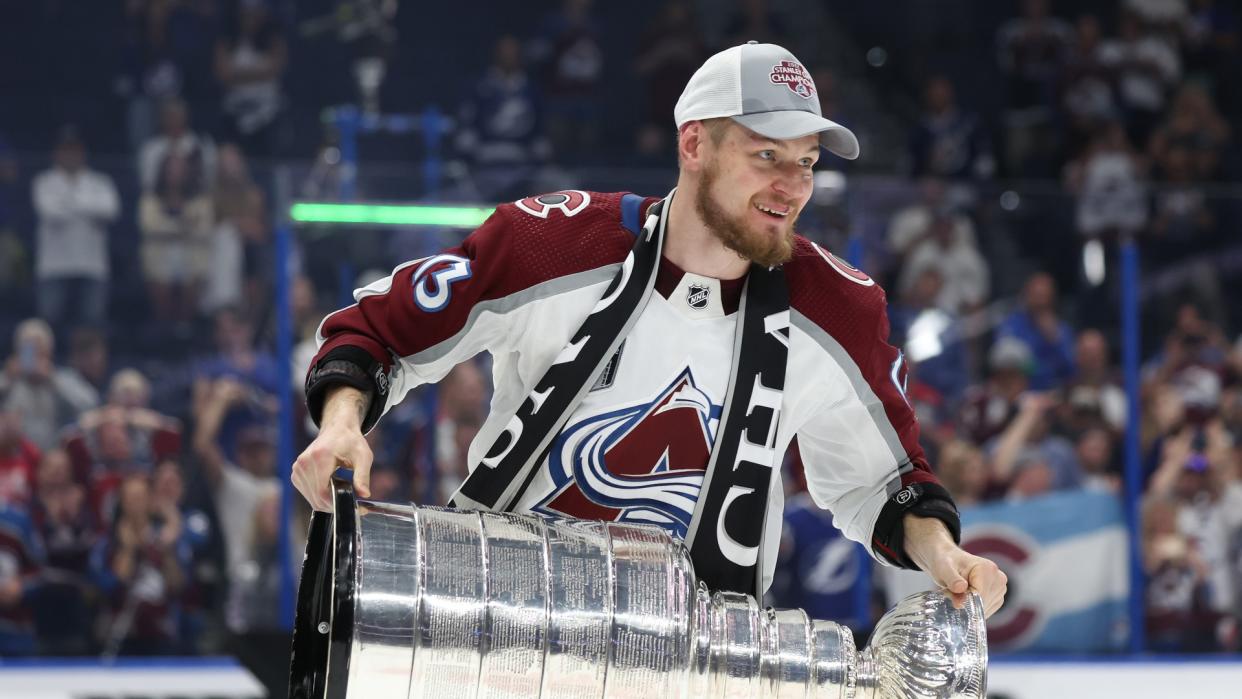 Valeri Nichushkin earned his way to a big payday with 15 points in 20 playoff games en route to the Stanley Cup. (Getty Images)