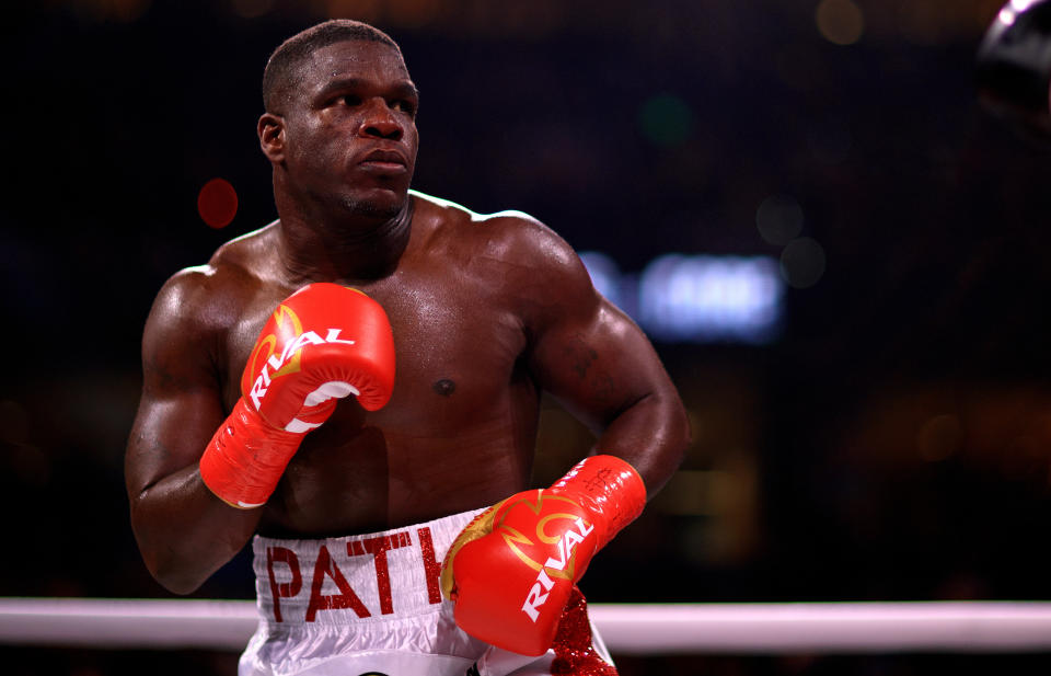 TAMPA, FLORIDA - DECEMBER 18: Frank Gore  during a fight against Deron Williams on December 18, 2021 in Tampa, Florida. (Photo by Mike Ehrmann/Getty Images)