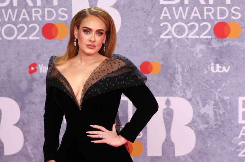 Adele postponed dates of her "Weekends with Adele" residency show in Las Vegas due to illness. File Photo by Vickie Flores/EPA-EFE