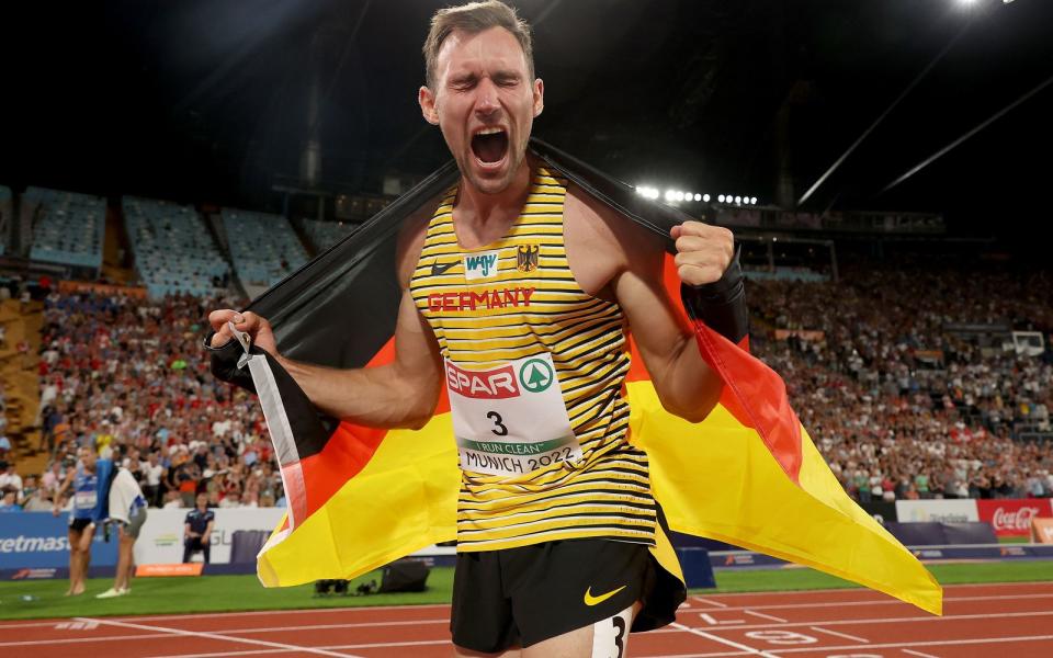 Bei der Heim-EM 2022 holte Niklas Kaul Gold im Zehnkampf. Auch bei der WM in Budapest zählt ZDF-Kommentator Peter Leissl den Athleten zum Favoritenkreis. (Bild: Getty Images / Alexander Hassenstein)